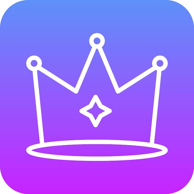 Ilustración del icono vectorial de la corona del conjunto de iconos de Historia