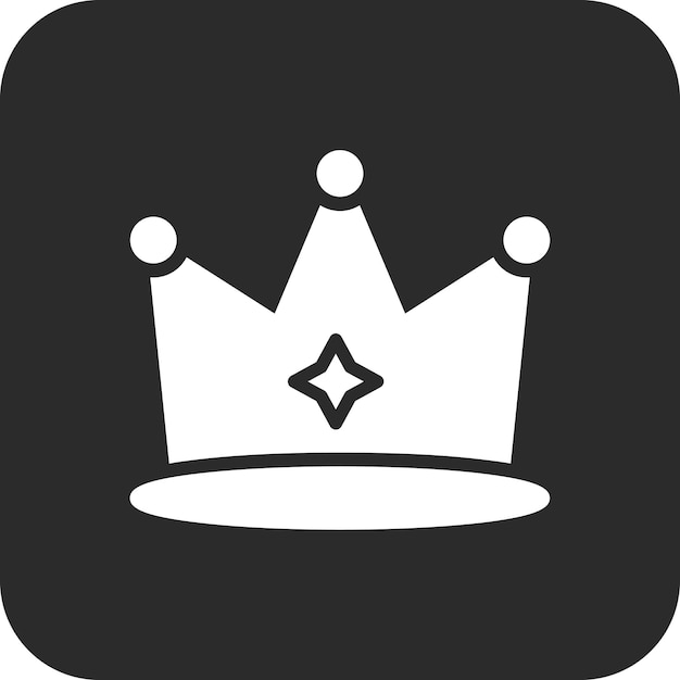 Ilustración del icono vectorial de la corona del conjunto de iconos de Historia