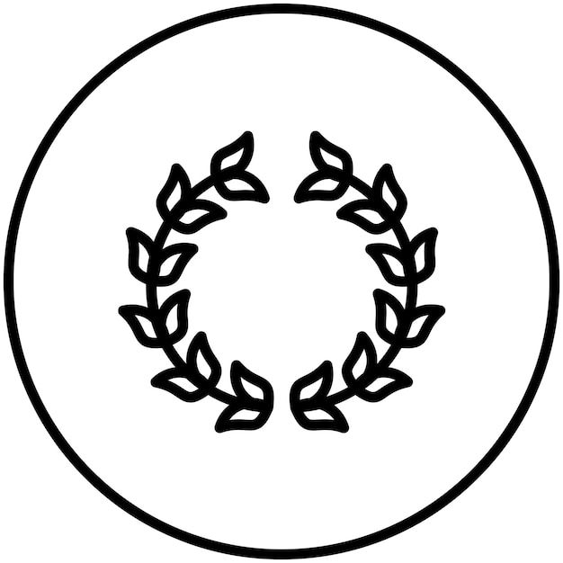 Ilustración del icono vectorial de la corona del icono de los Juegos Olímpicos