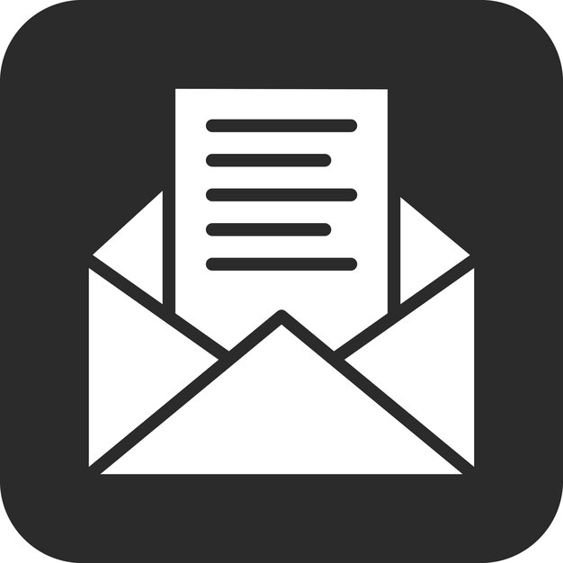 Ilustración del icono vectorial de correo electrónico del conjunto de iconos de negocios