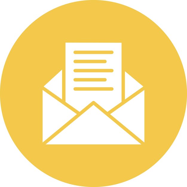 Ilustración del icono vectorial de correo electrónico del conjunto de iconos de negocios