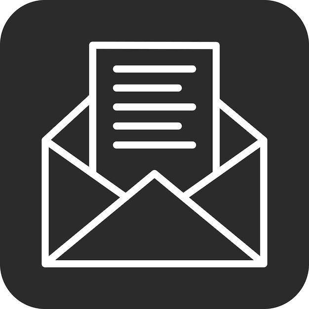 Ilustración del icono vectorial de correo electrónico del conjunto de iconos de negocios