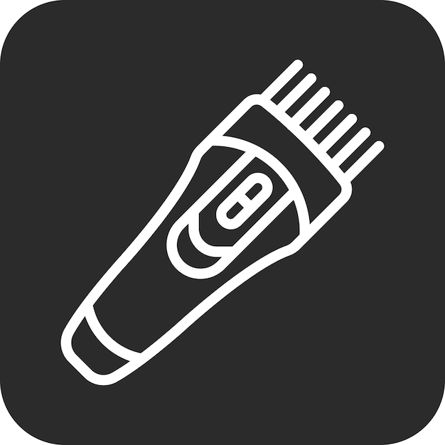 Ilustración del icono vectorial del cortador del conjunto de iconos del salón de pelo