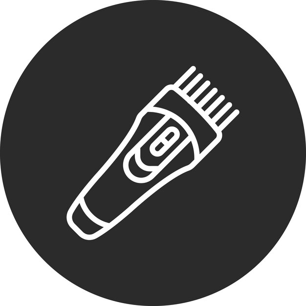 Ilustración del icono vectorial del cortador del conjunto de iconos del salón de pelo
