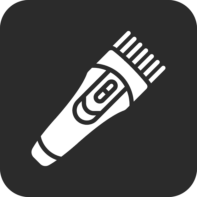 Ilustración del icono vectorial del cortador del conjunto de iconos del salón de pelo