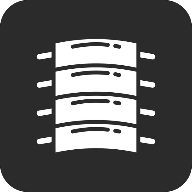 Ilustración del icono vectorial de costillas del conjunto de iconos del restaurante