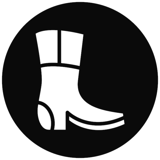 Ilustración del icono vectorial de Country Boots del conjunto de iconos de Festa Junina