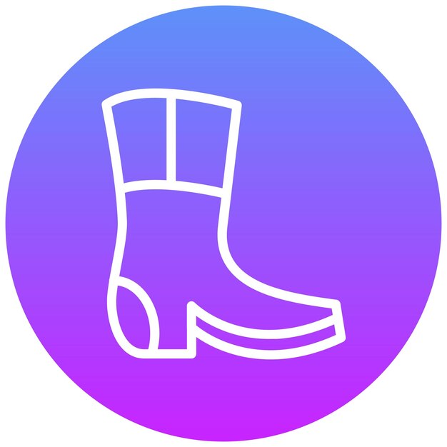 Ilustración del icono vectorial de Country Boots del conjunto de iconos de Festa Junina