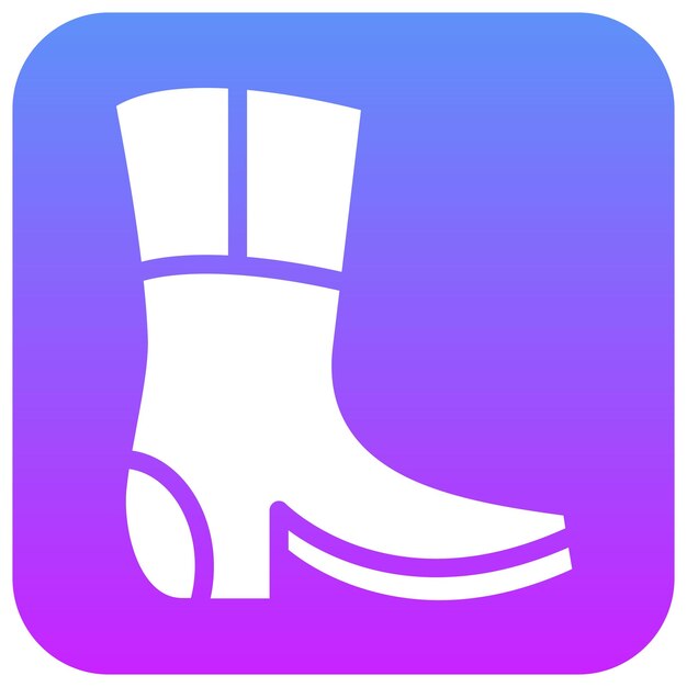 Ilustración del icono vectorial de Country Boots del conjunto de iconos de Festa Junina
