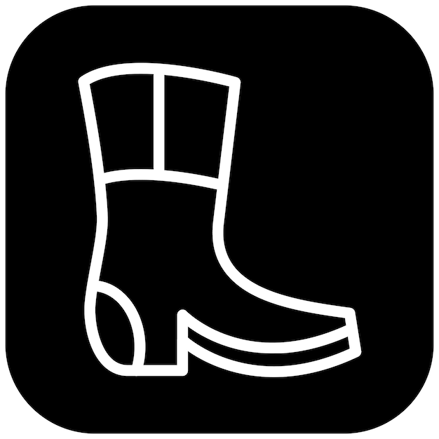 Ilustración del icono vectorial de Country Boots del conjunto de iconos de Festa Junina
