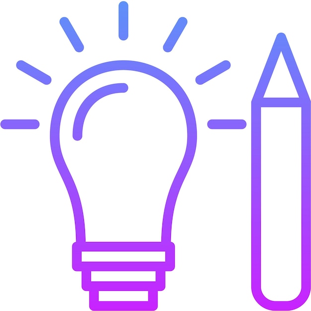 Ilustración del icono vectorial de creatividad del conjunto de iconos de liderazgo