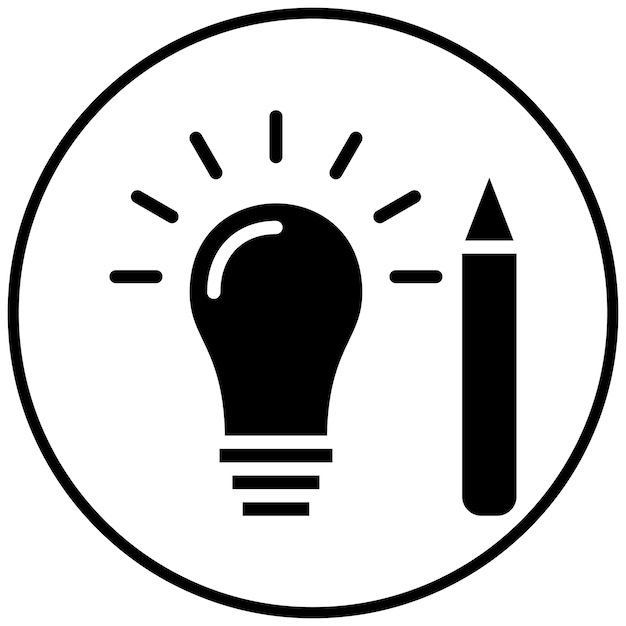Ilustración del icono vectorial de creatividad del conjunto de iconos de liderazgo