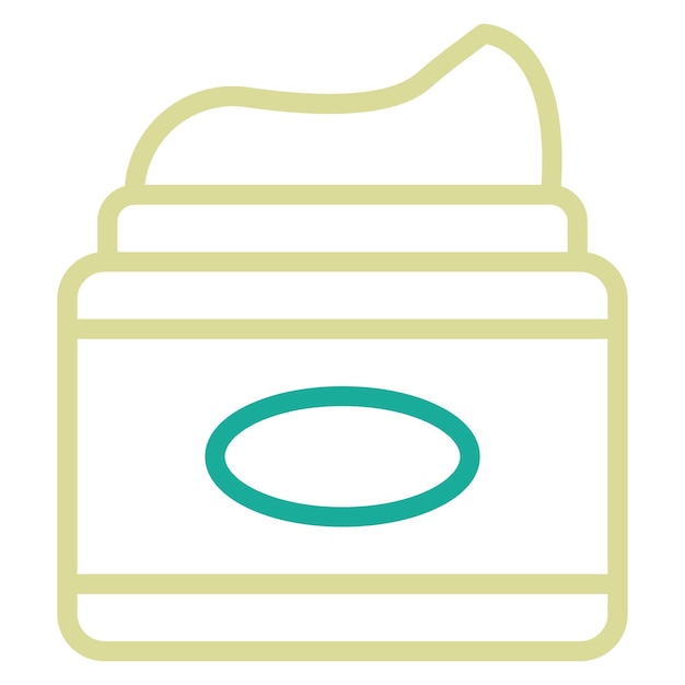 Ilustración del icono vectorial de crema del conjunto de iconos de cosméticos