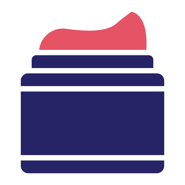 Ilustración del icono vectorial de crema del conjunto de iconos de cosméticos