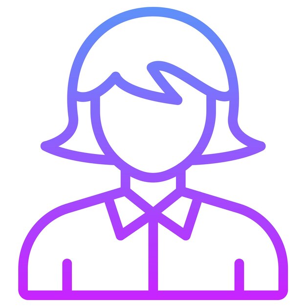 Ilustración del icono vectorial de la criada del conjunto de iconos de limpieza de la casa