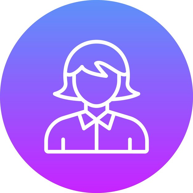 Ilustración del icono vectorial de la criada del conjunto de iconos de limpieza de la casa