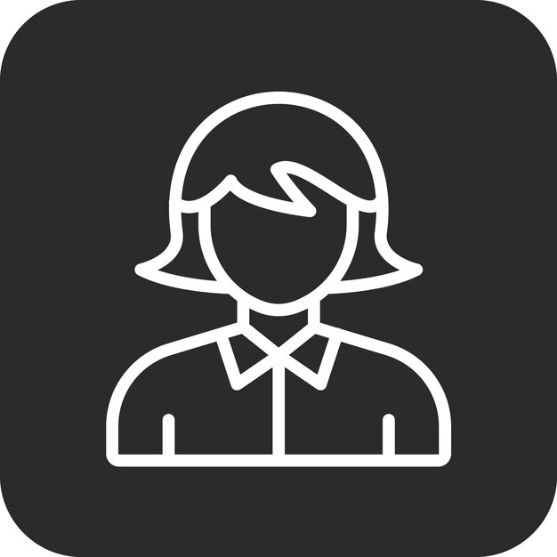 Ilustración del icono vectorial de la criada del conjunto de iconos de limpieza de la casa