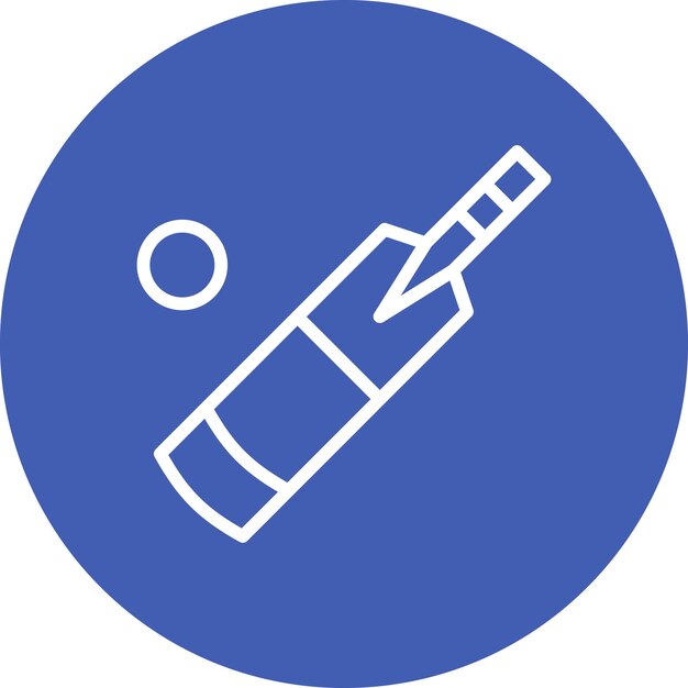 Ilustración del icono vectorial de cricket del conjunto de iconos deportivos