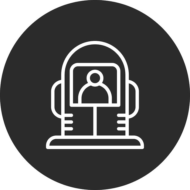 Ilustración de icono vectorial criogénico del conjunto de iconos de tecnología espacial