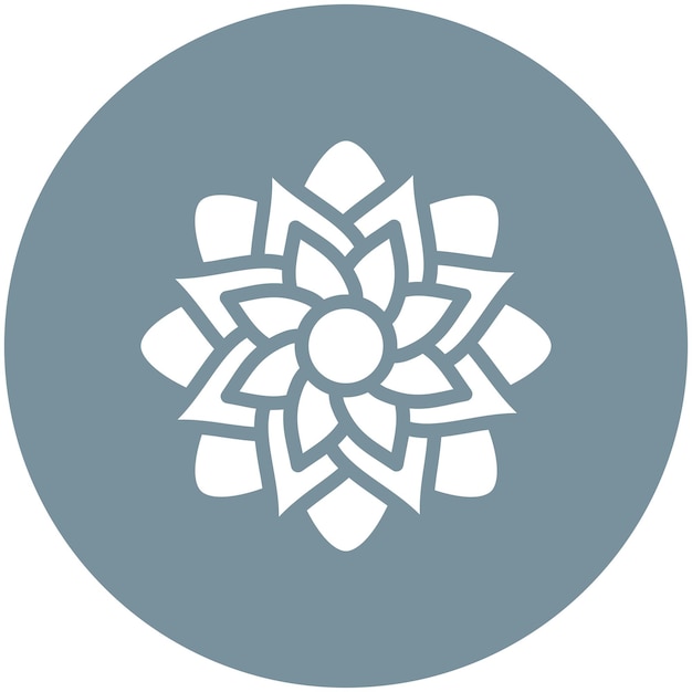 Ilustración del icono vectorial del crisantemo del conjunto de iconos de las flores