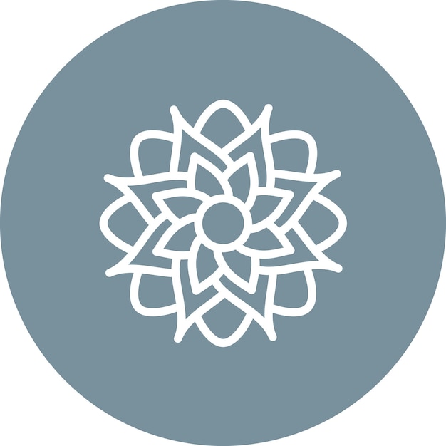 Ilustración del icono vectorial del crisantemo del conjunto de iconos de las flores