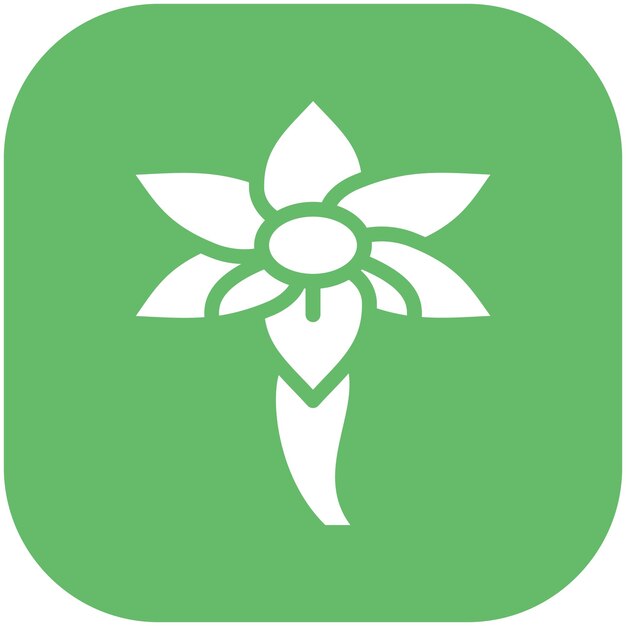 Ilustración del icono vectorial de Crocus del conjunto de iconos de Flores
