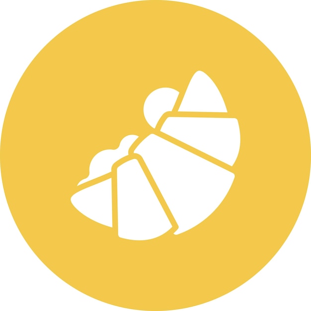 Ilustración del icono vectorial del croissant del conjunto de iconos de la mañana y el desayuno