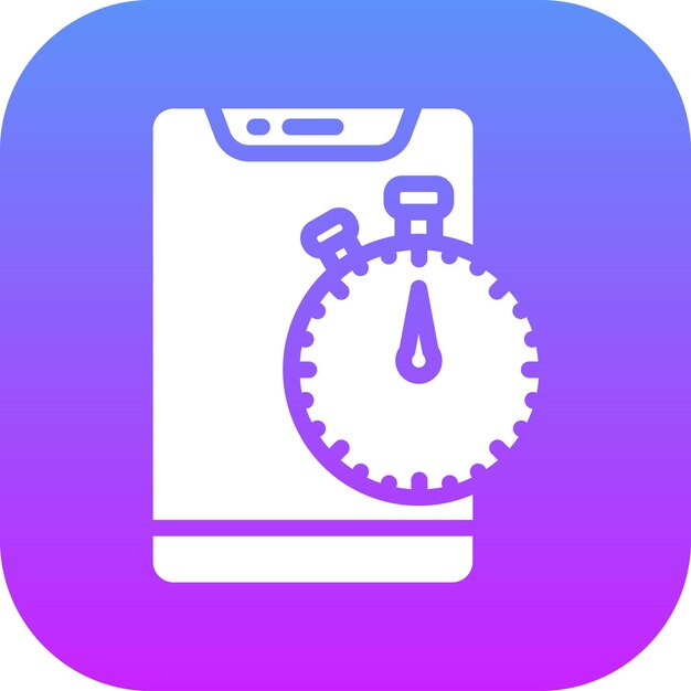 Ilustración del icono vectorial del cronómetro del conjunto de iconos de la aplicación de entrenamiento