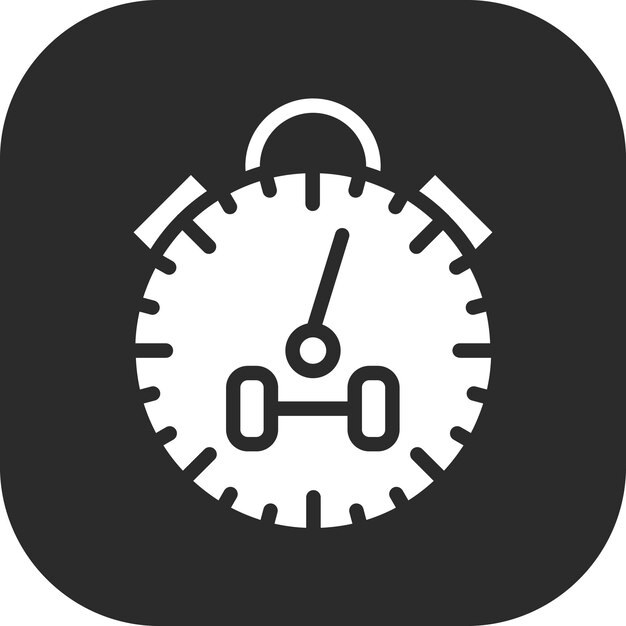 Ilustración del icono vectorial del cronómetro del conjunto de iconos del gimnasio