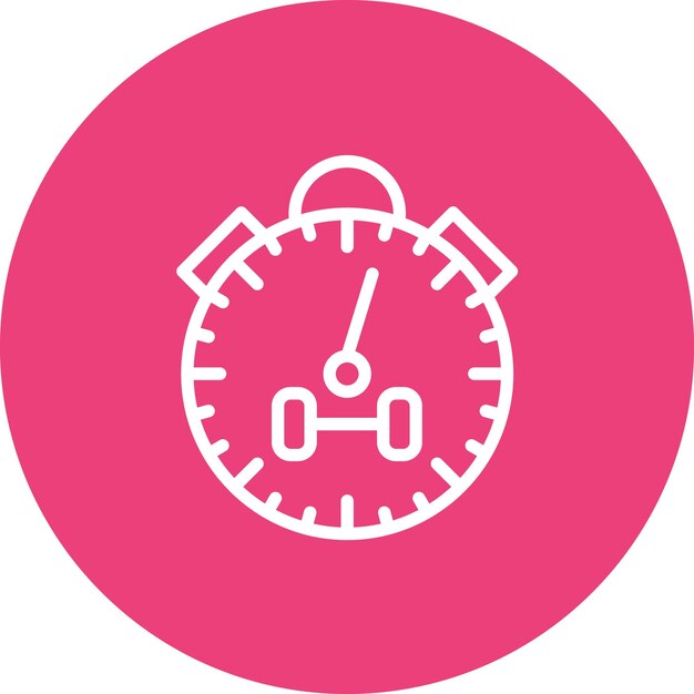 Ilustración del icono vectorial del cronómetro del conjunto de iconos del gimnasio