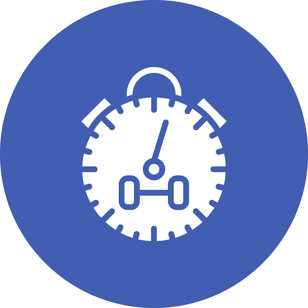 Ilustración del icono vectorial del cronómetro del conjunto de iconos del gimnasio