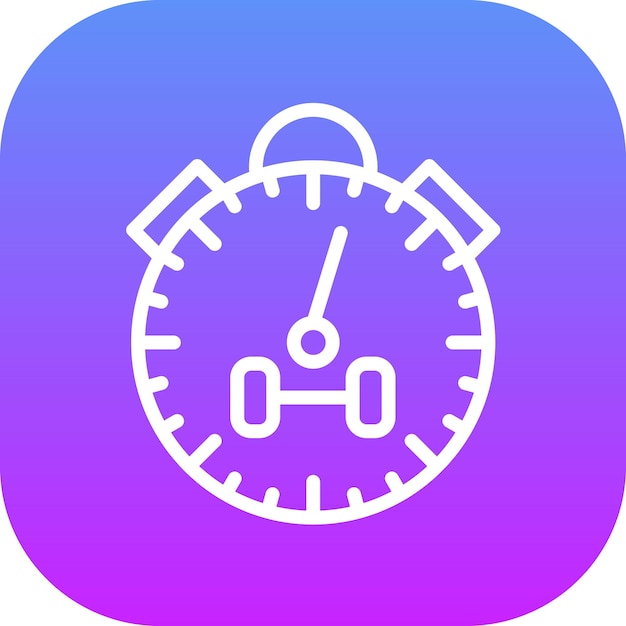 Ilustración del icono vectorial del cronómetro del conjunto de iconos del gimnasio
