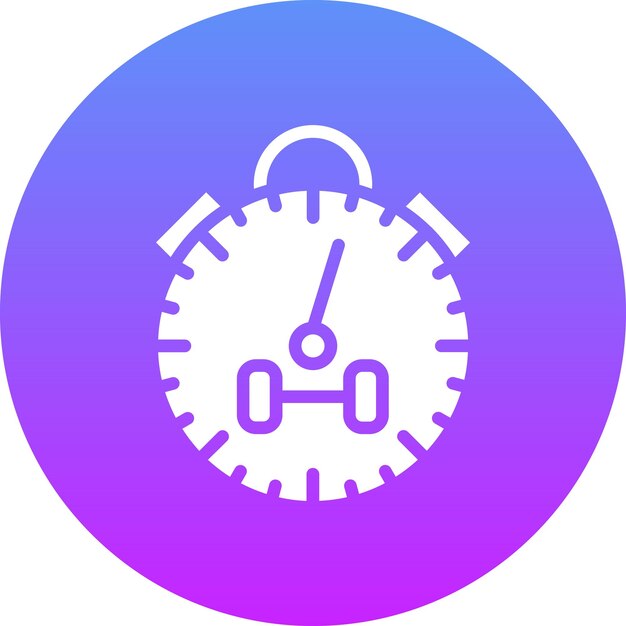 Ilustración del icono vectorial del cronómetro del conjunto de iconos del gimnasio