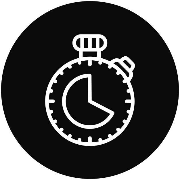Ilustración del icono vectorial del cronómetro del conjunto de iconos de logros