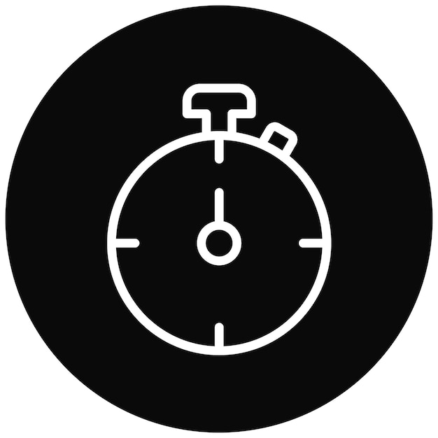 Ilustración del icono vectorial del cronómetro del icono de fútbol