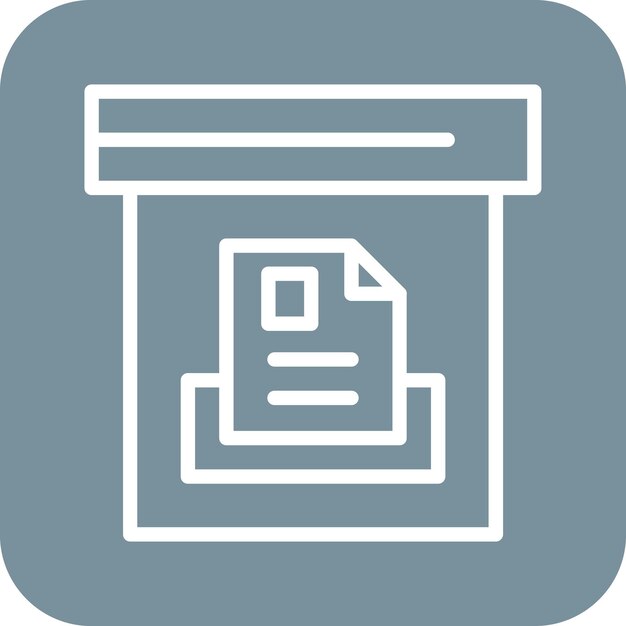 Vector ilustración del icono vectorial del cuadro de documentos del conjunto de iconos de negocios