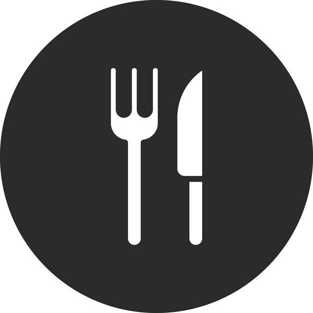 Ilustración del icono vectorial de cubiertos del conjunto de iconos de entrega de alimentos