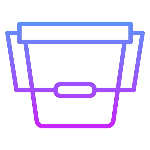 Ilustración del icono vectorial del cubo de agua del conjunto de iconos de artículos para el hogar