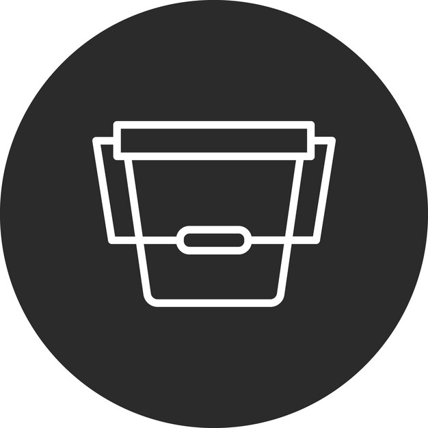Ilustración del icono vectorial del cubo de agua del conjunto de iconos de artículos para el hogar