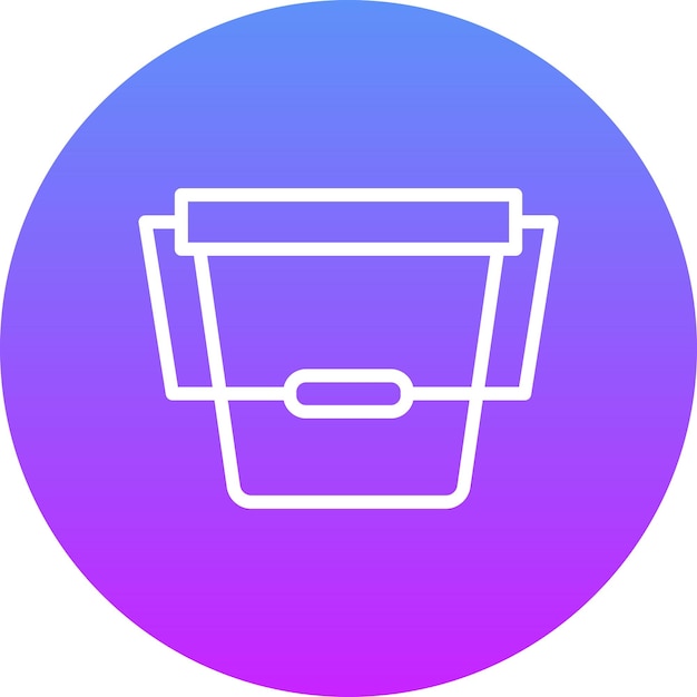 Ilustración del icono vectorial del cubo de agua del conjunto de iconos de artículos para el hogar