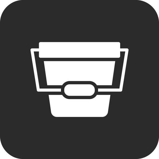 Ilustración del icono vectorial del cubo de agua del conjunto de iconos de artículos para el hogar