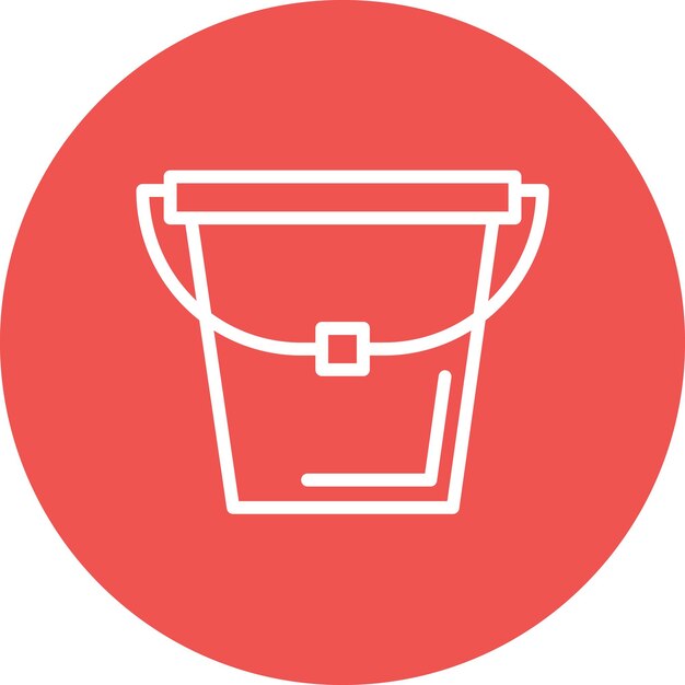 Ilustración del icono vectorial del cubo del conjunto de iconos de agricultura