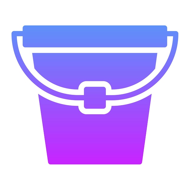 Ilustración del icono vectorial del cubo del conjunto de iconos de agricultura