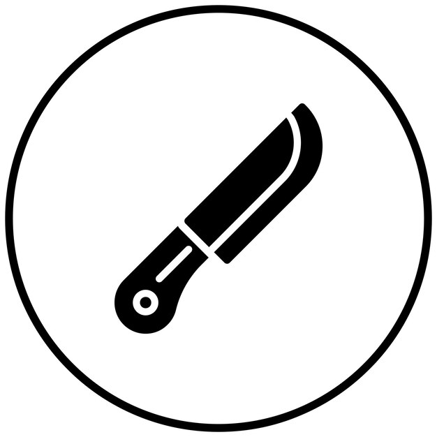 Ilustración del icono vectorial del cuchillo del conjunto de iconos Homeware