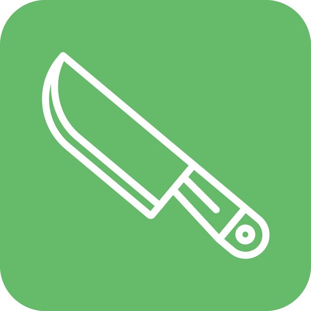 Ilustración del icono vectorial del cuchillo del conjunto de iconos del restaurante