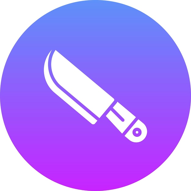 Ilustración del icono vectorial del cuchillo del conjunto de iconos del restaurante