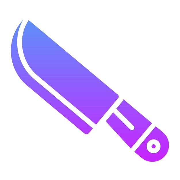 Ilustración del icono vectorial del cuchillo del conjunto de iconos del restaurante