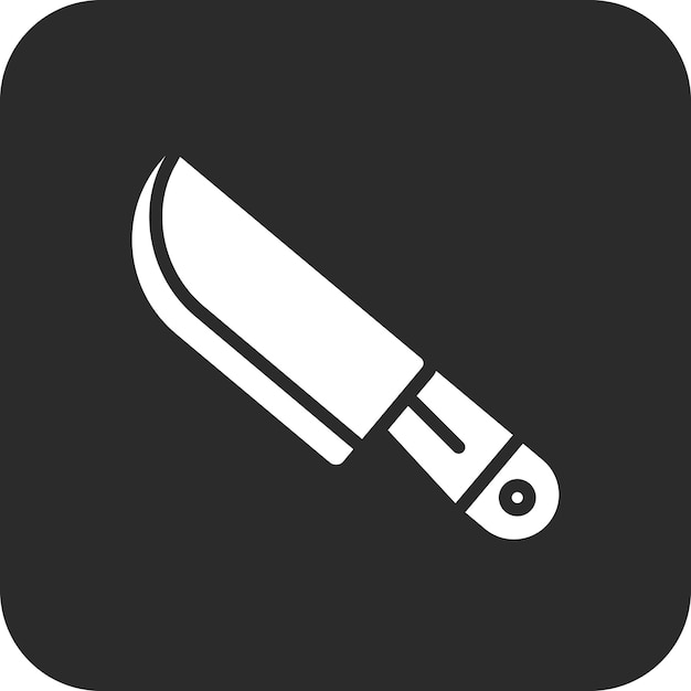 Ilustración del icono vectorial del cuchillo del conjunto de iconos del restaurante