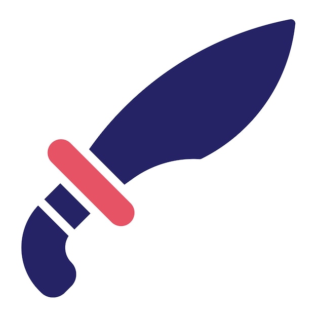 Ilustración del icono vectorial del cuchillo pirata del conjunto de iconos piratas