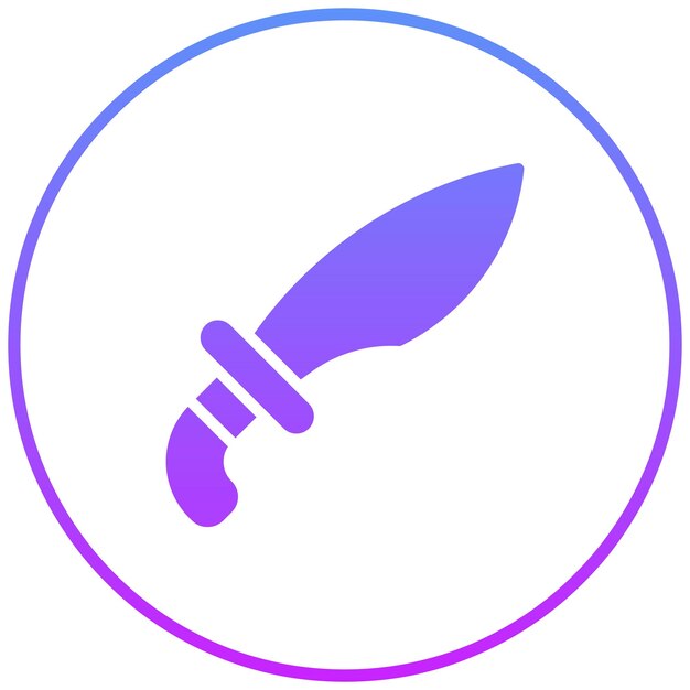 Ilustración del icono vectorial del cuchillo pirata del conjunto de iconos piratas